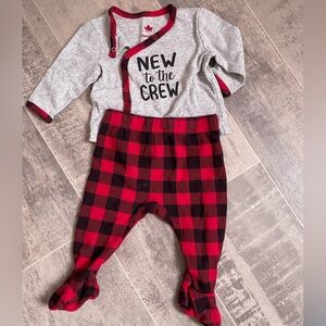 3/$20 Canadiana Plaid Baby Two Piece Set